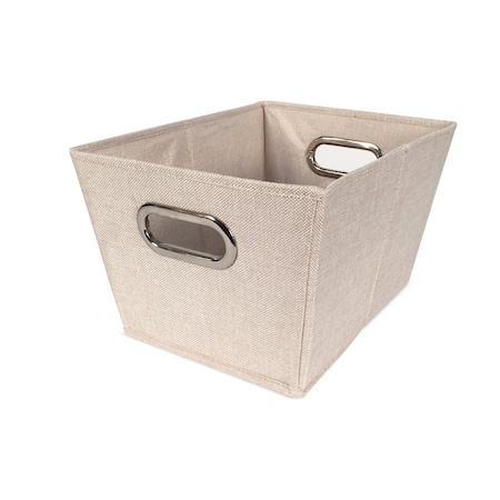 John Louis Home Fabric Bins, Tweed, Cream, 11 in W BIN-R-T01